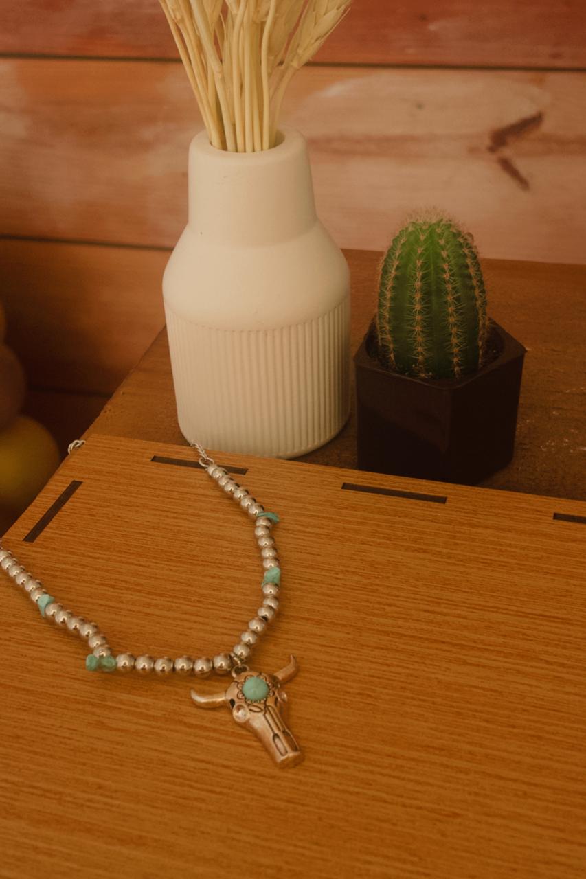 Colar Bull Turquoise